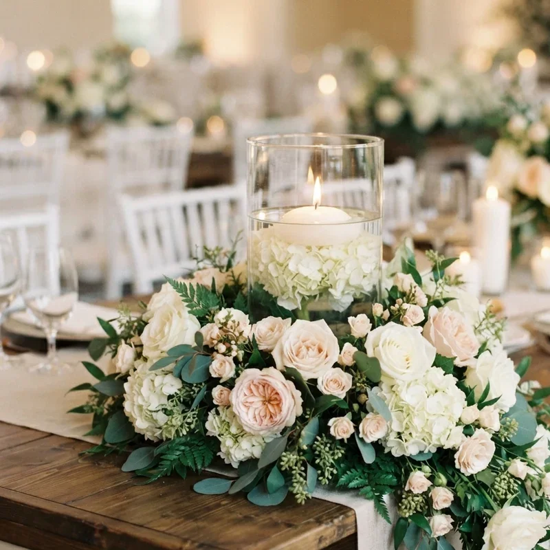 Hurricane Vase Wedding Centerpiece Ideas