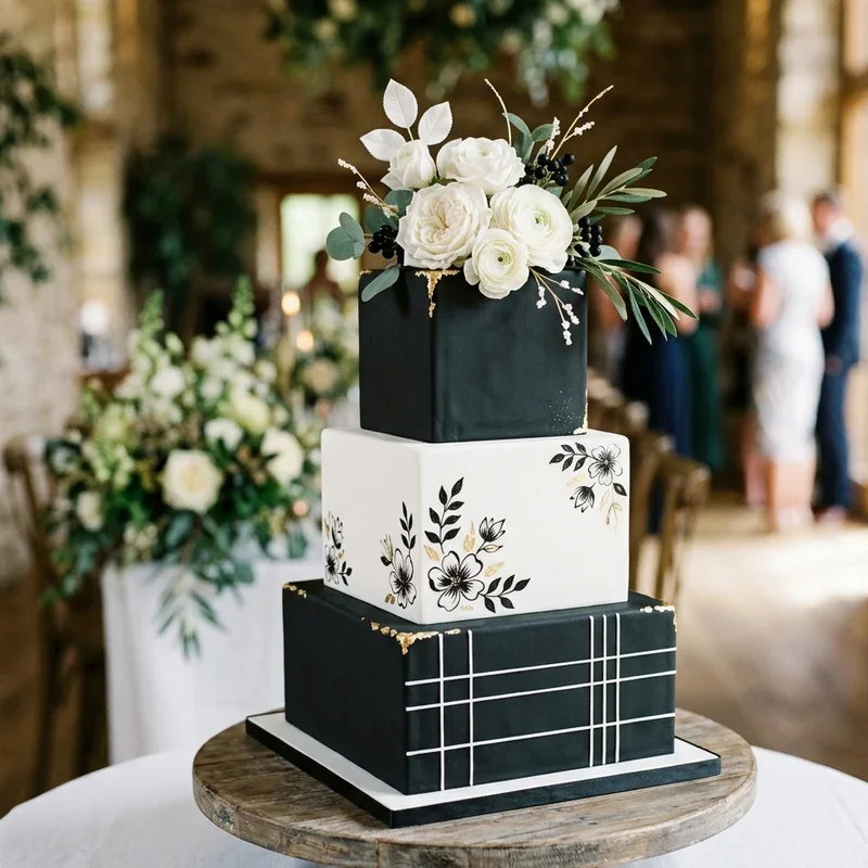 Square Wedding Cake Ideas
