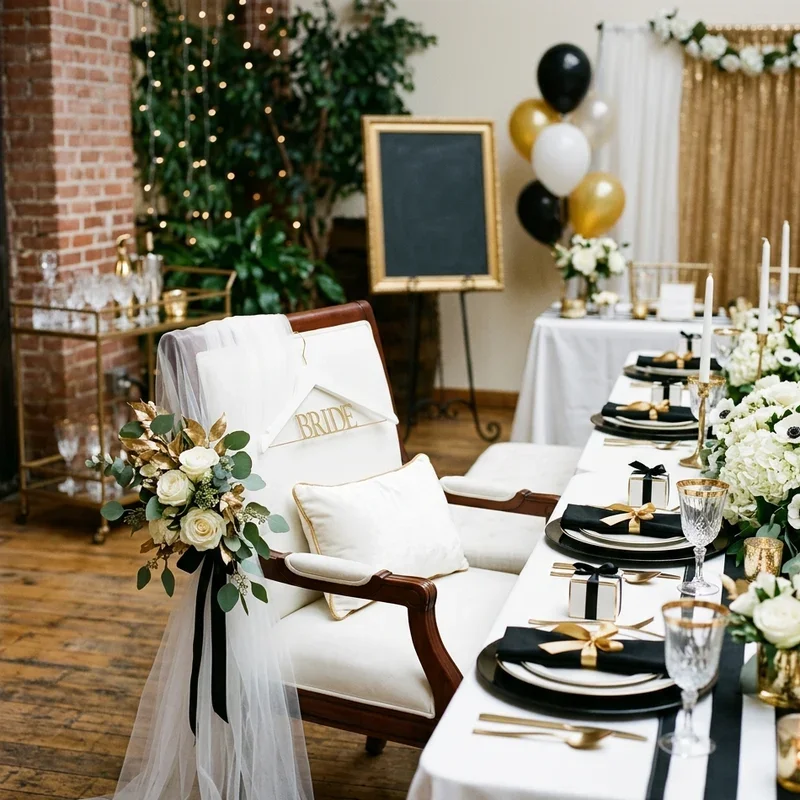 Black and White Bridal Shower Ideas