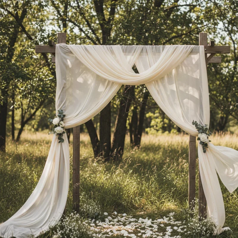 How to Decorate a Wedding Arch with Fabric