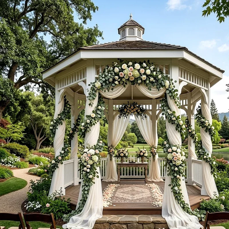 Outdoor Gazebo Wedding Decoration Ideas