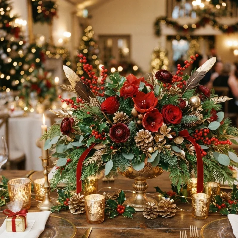 Christmas Wedding Centerpiece Ideas