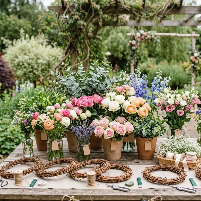 Flower Bar Ideas for Bridal Shower