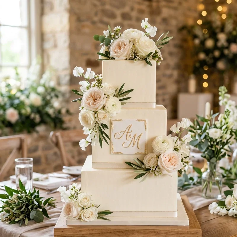 Square Wedding Cake Ideas