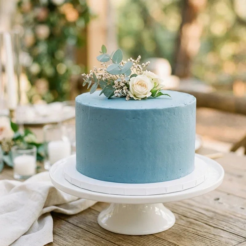 Dusty Blue Wedding Cake Ideas