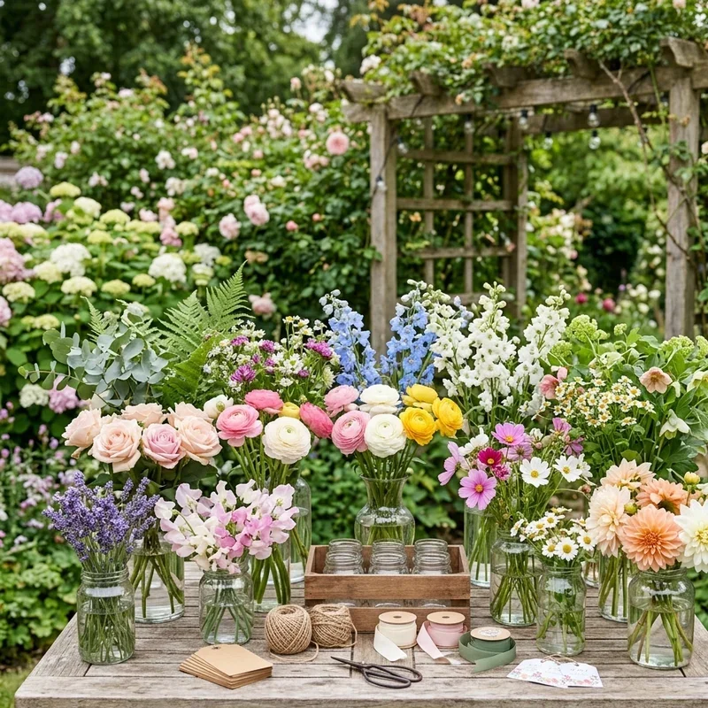 Flower Bar Ideas for Bridal Shower