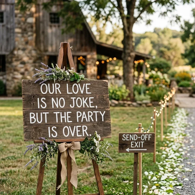Funny Wedding Signs Ideas