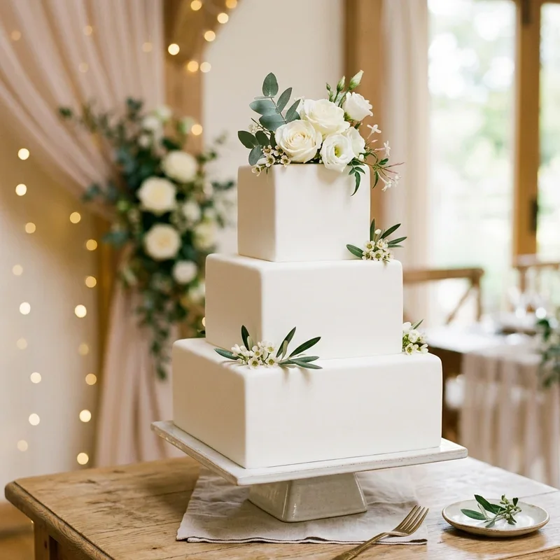 Square Wedding Cake Ideas