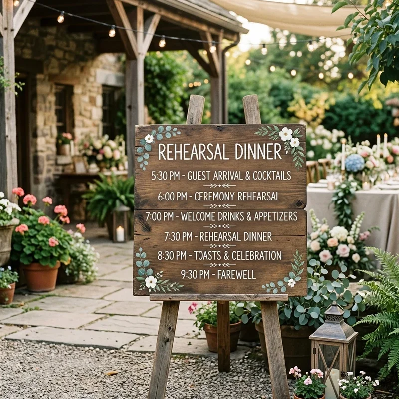 Rehearsal Dinner Sign Ideas