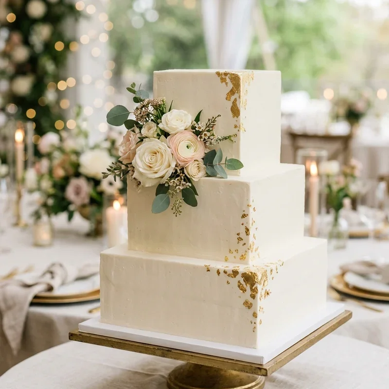 Square Wedding Cake Ideas