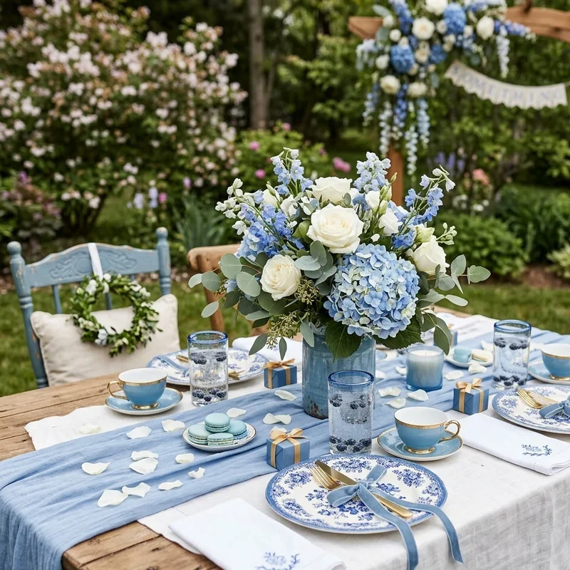 15 Something Blue Bridal Shower Ideas for Elegant Parties
