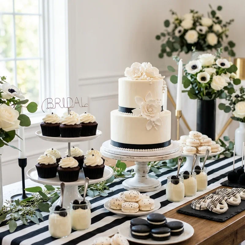 Black and White Bridal Shower Ideas