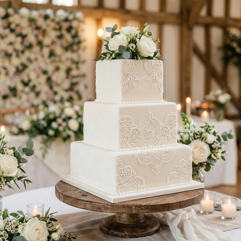 Square Wedding Cake Ideas