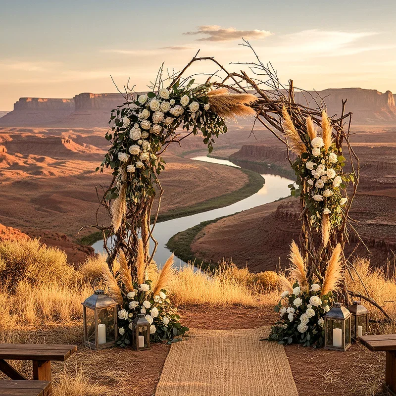 15 Western Wedding Arch Ideas for Rustic Ceremony Style