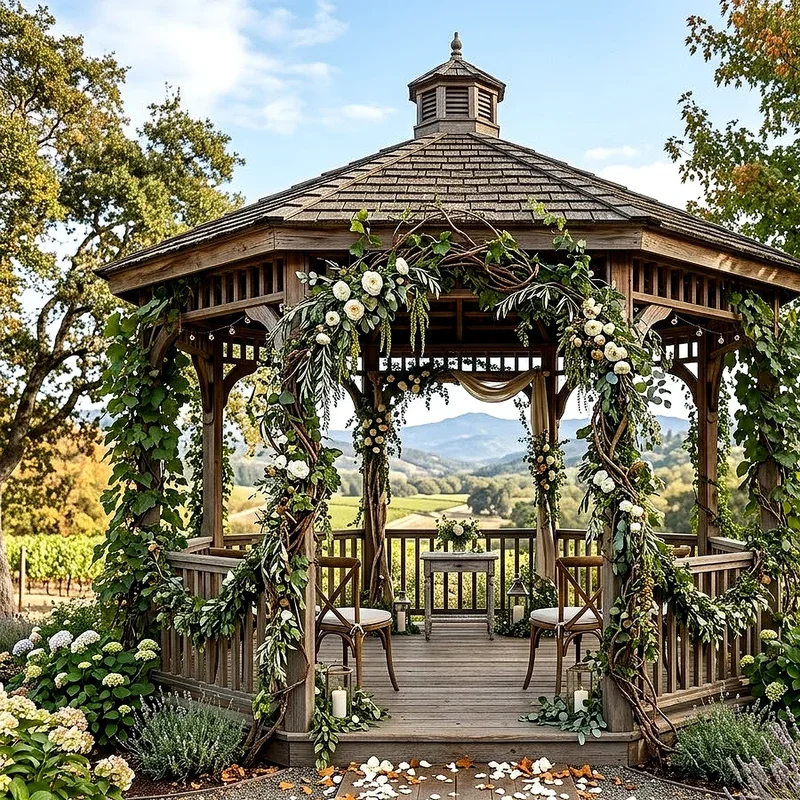 Outdoor Gazebo Wedding Decoration Ideas