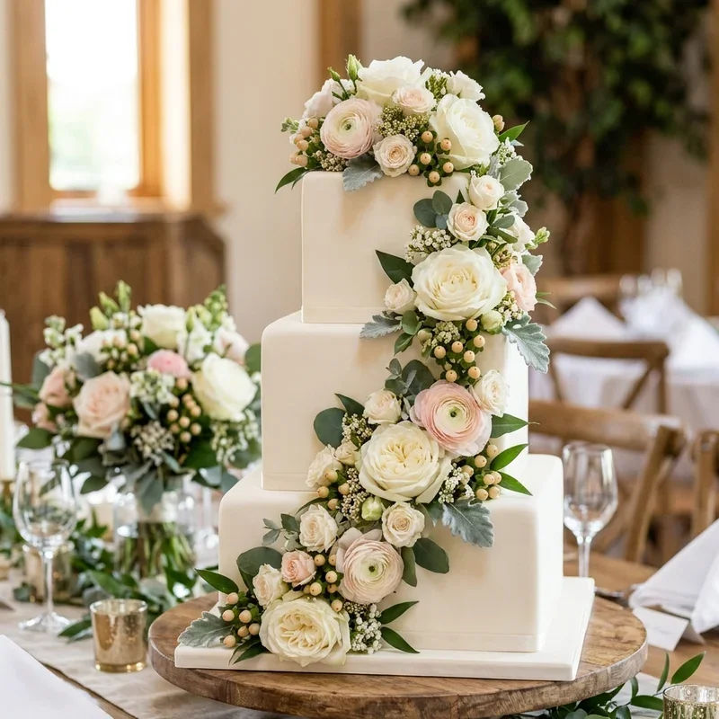Square Wedding Cake Ideas