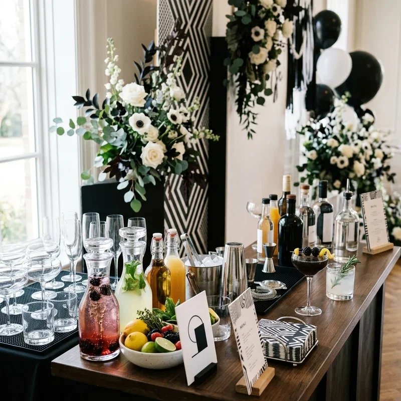Black and White Bridal Shower Ideas