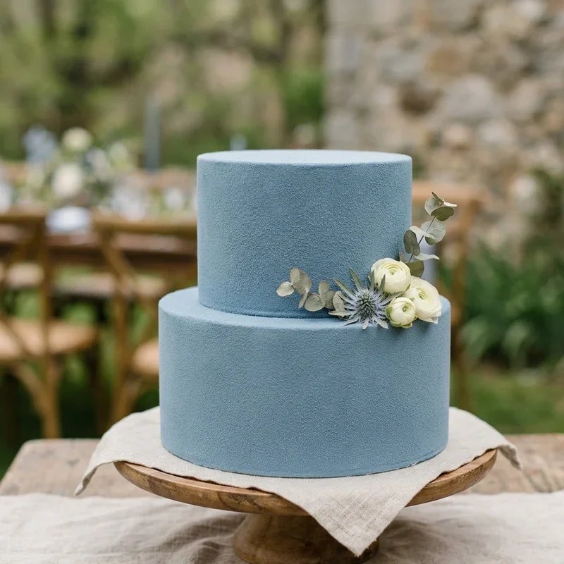 Dusty Blue Wedding Cake Ideas