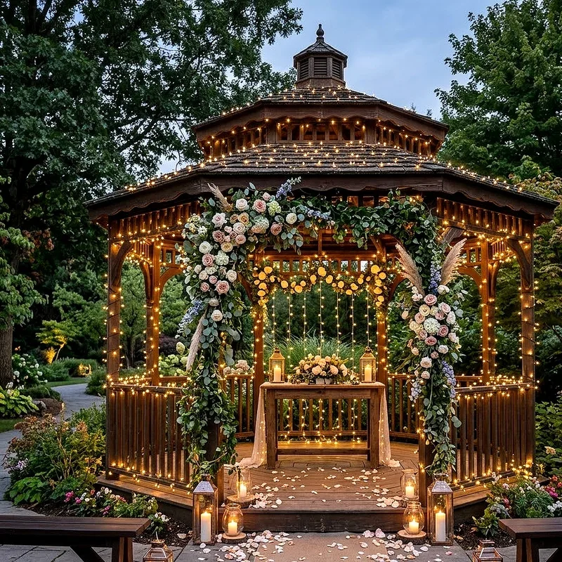 Outdoor Gazebo Wedding Decoration Ideas