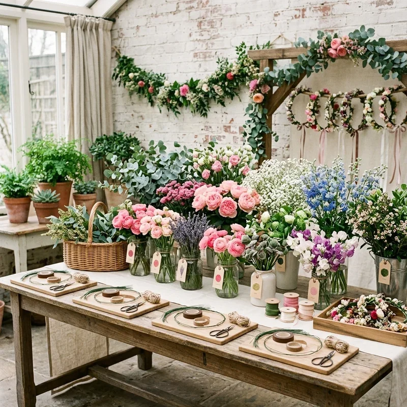 Flower Bar Ideas for Bridal Shower