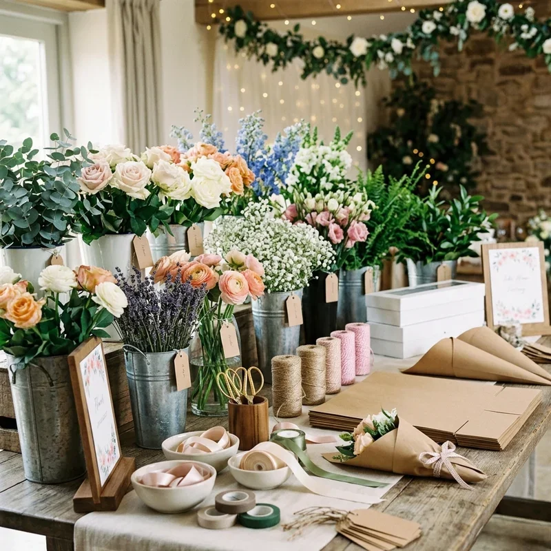 Flower Bar Ideas for Bridal Shower