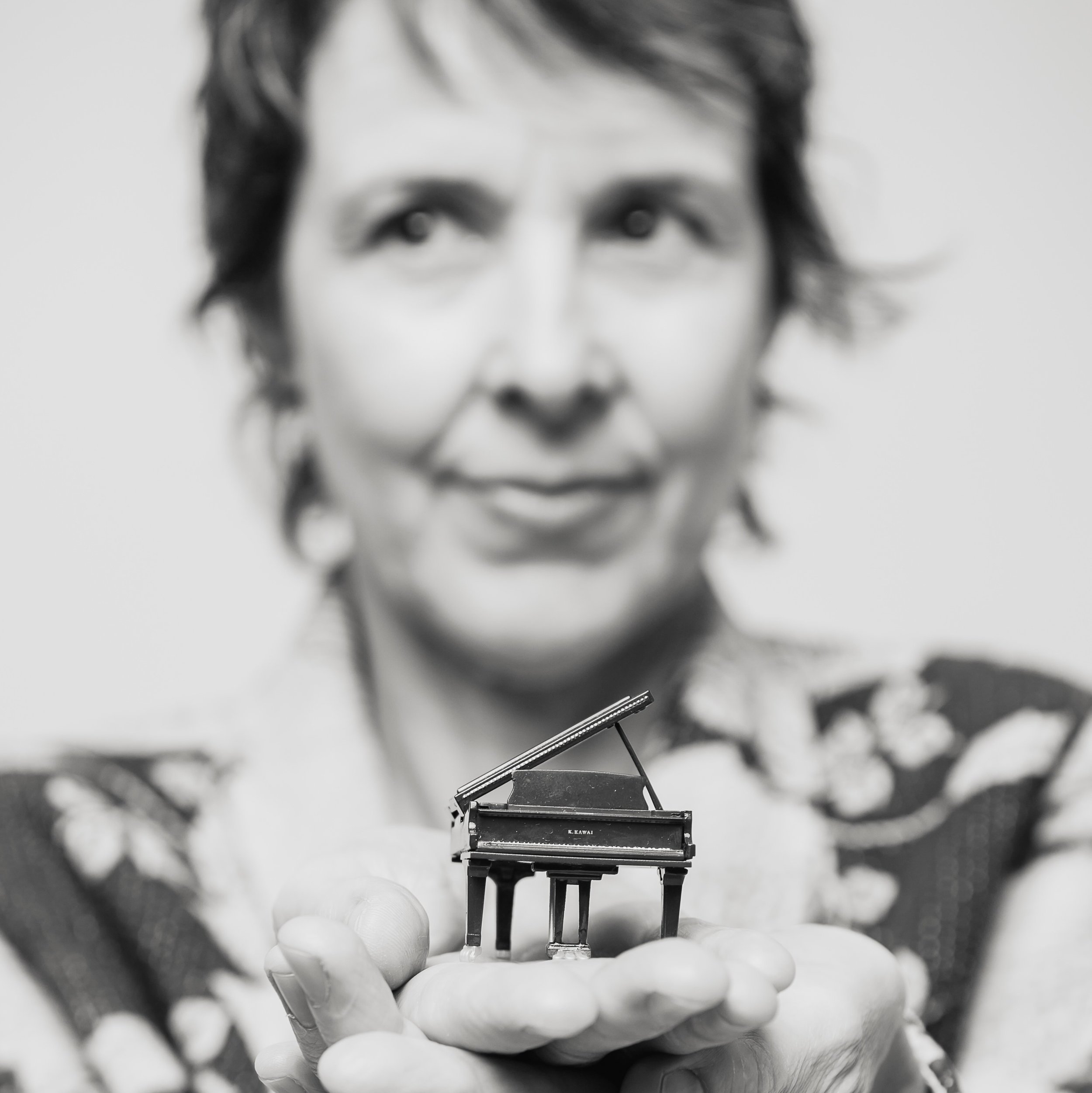 A close-up view of a toy jazz piano 