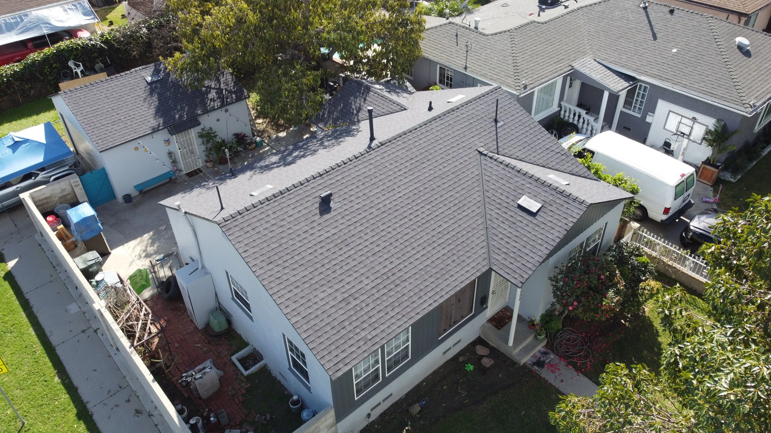 Completed residential roofing project by Sol Roofing & Consulting