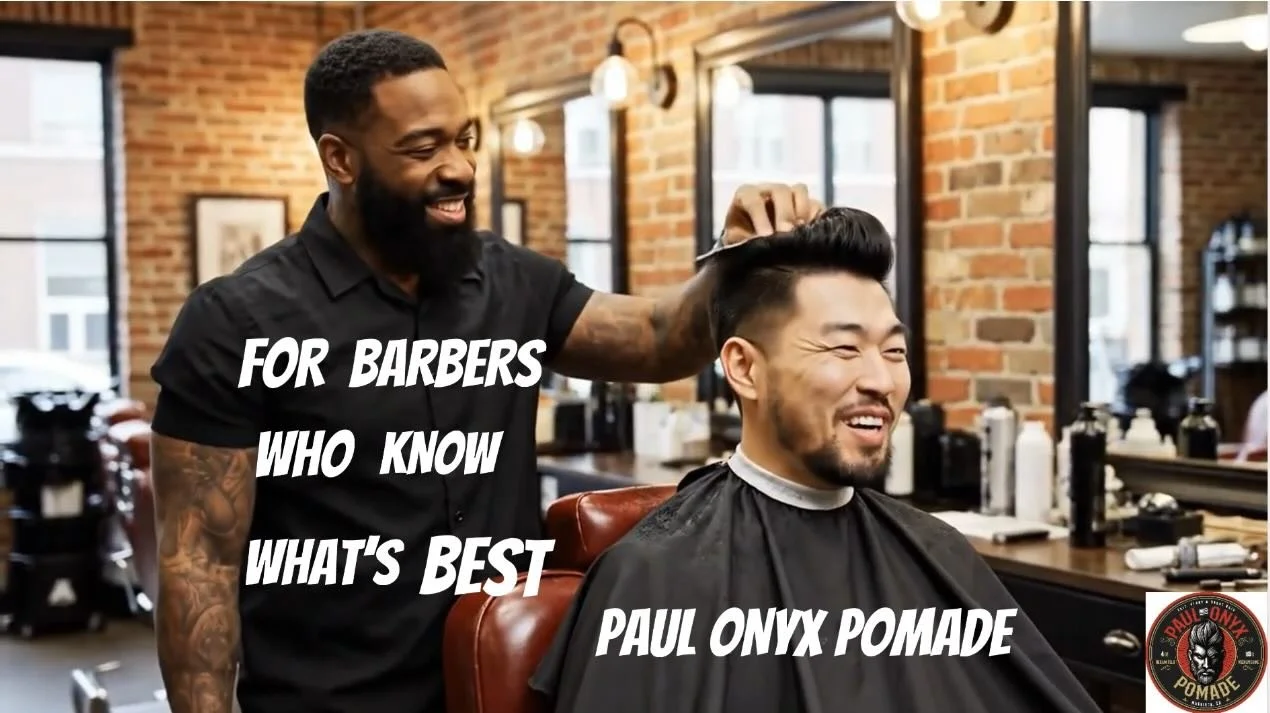 For barbers who know what&rsquo;s best. Paul Onyx Pomade 🇺🇸.

#vegan #pomade #menshair #barber #hair