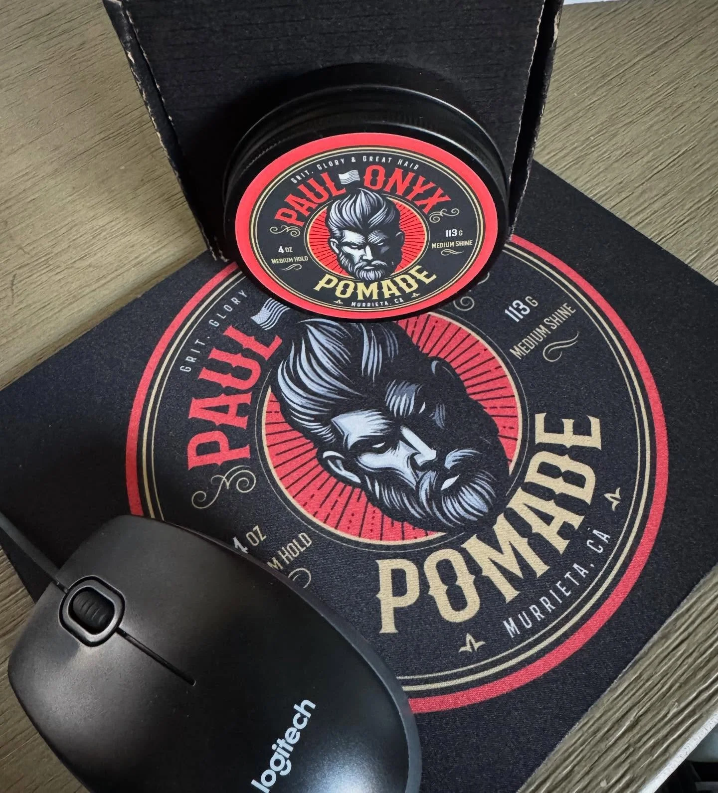 Getting ready to save another customer, this time from West Palm Beach, FL 🏝️. From Murrieta, CA to wherever - Grit, Glory &amp; Great Hair 😎🇺🇸🙌 www.PaulOnyxPomade.com

#pomade #haircut #barber #barbershop #hairstyle