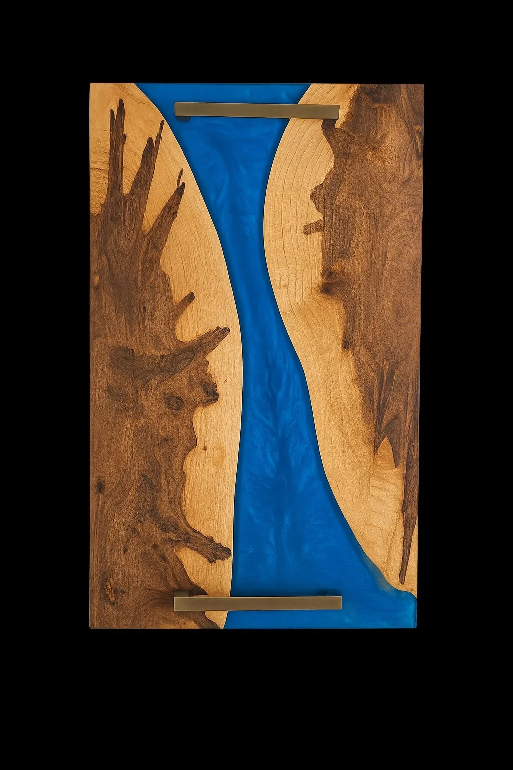 Maple and Cobalt Epoxy Serving Tray (Large)