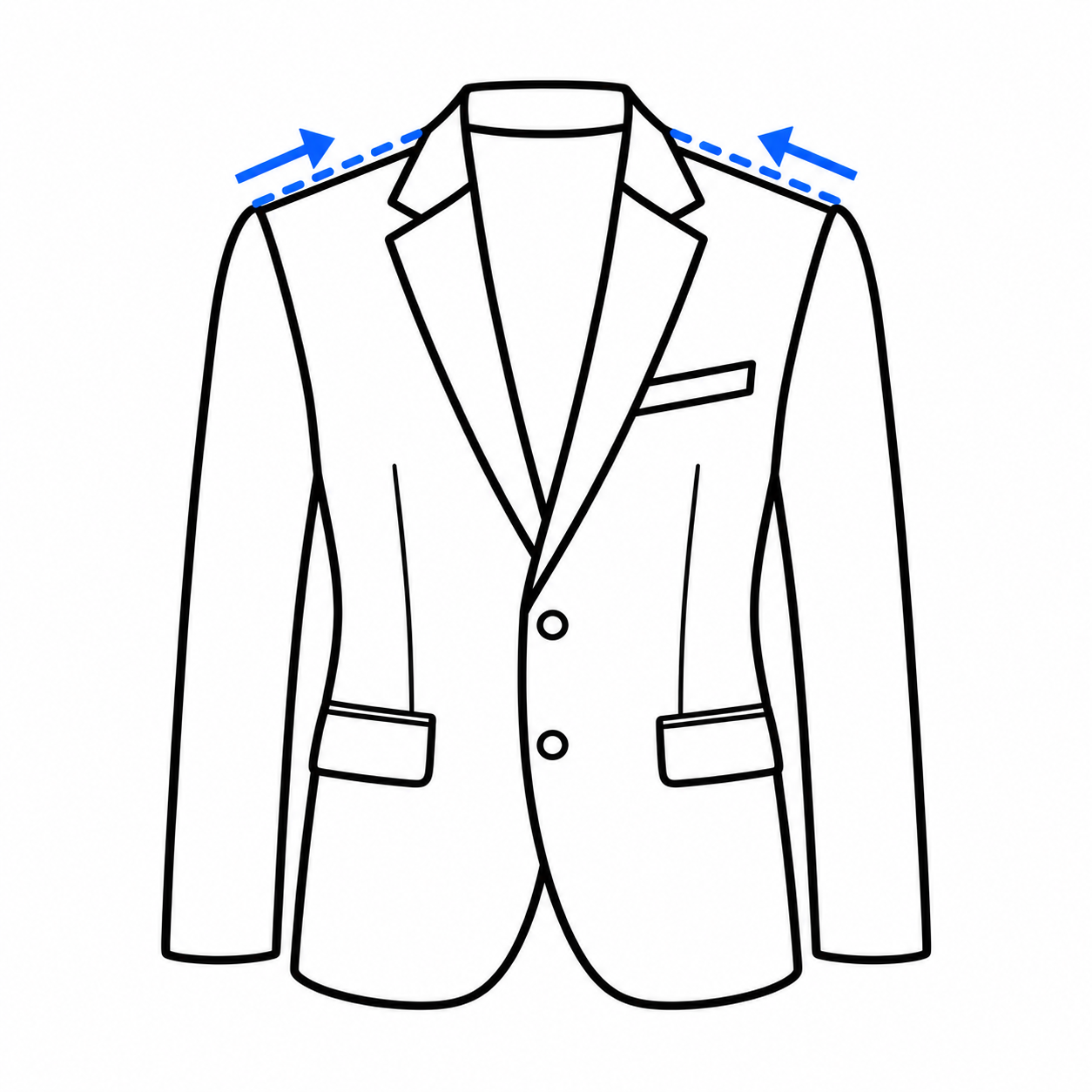 Jacket shoulder adjustment diagram
