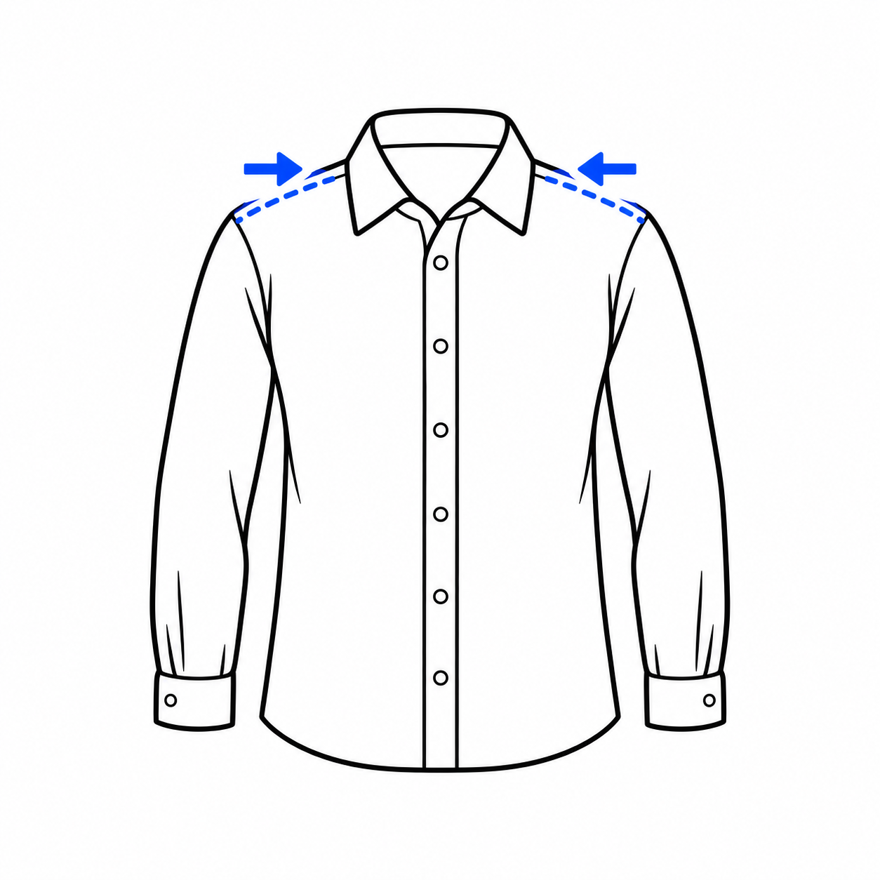 Shirt shoulder adjustment diagram