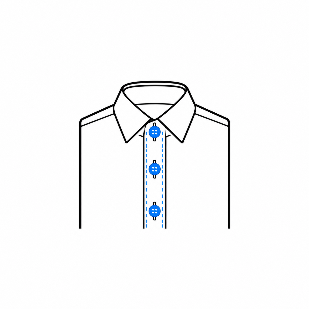 Shirt button replacement diagram