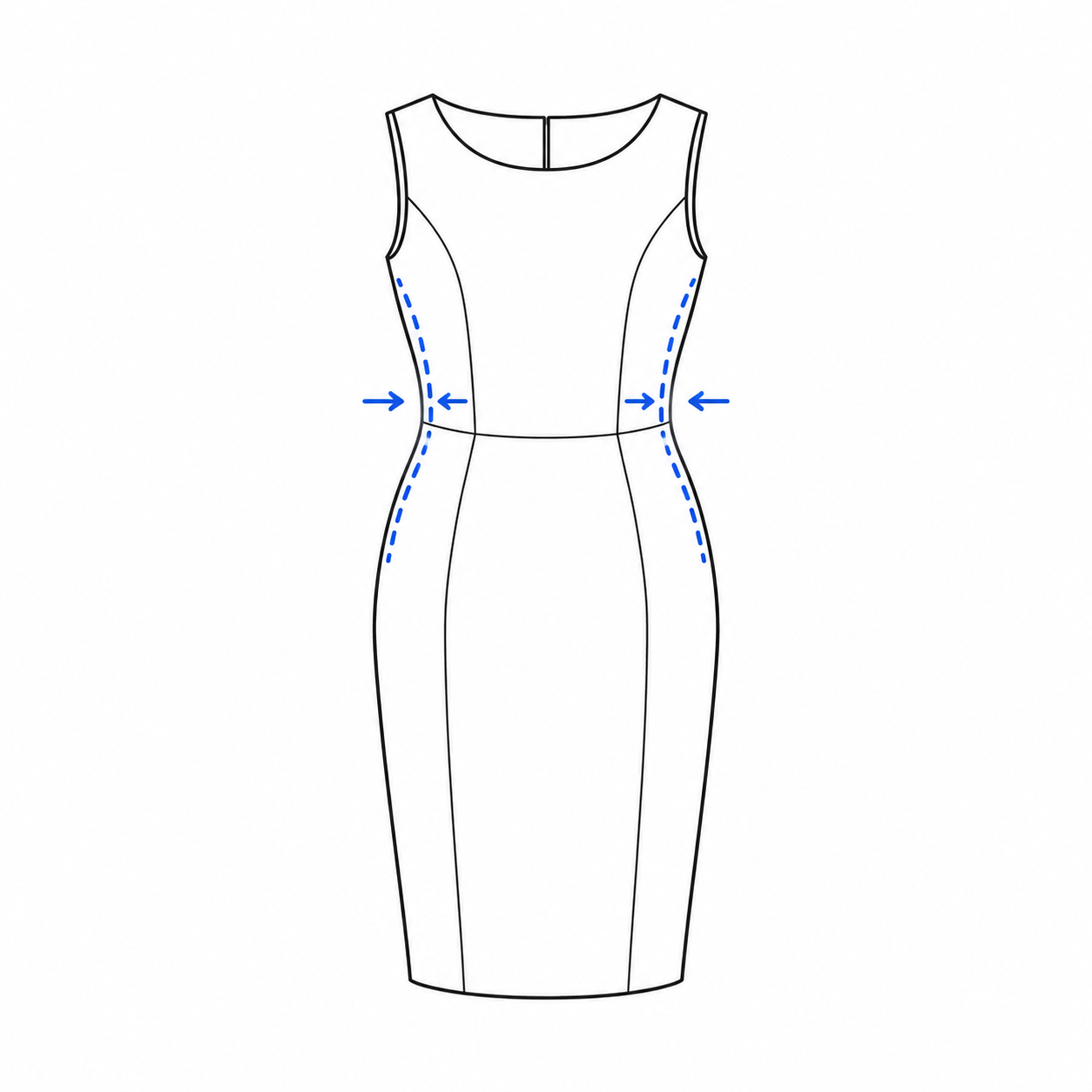 Dress side adjustment diagram
