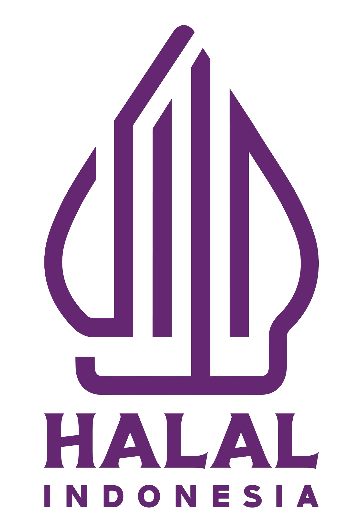 Hala Indonesia logo in purple with a stylized depiction of a traditional Indonesian building.
