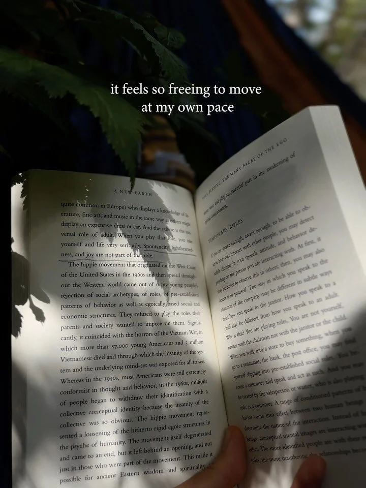 Being myself and finding my own rhythm feels very freeing. 

To stop being who I always thought I needed to be and give space to the one who was hidden underneath the layers of conditioning: wild and sensitive, strong and soft, independent and needy.