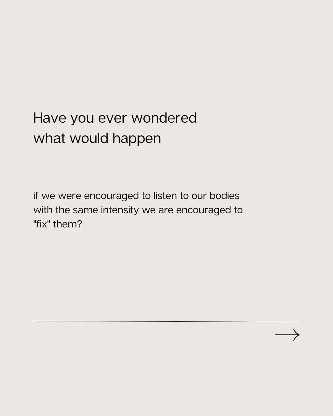 Take a moment right now to pause and listen. 

And remember your body is a source of wisdom waiting to be heard ❤️