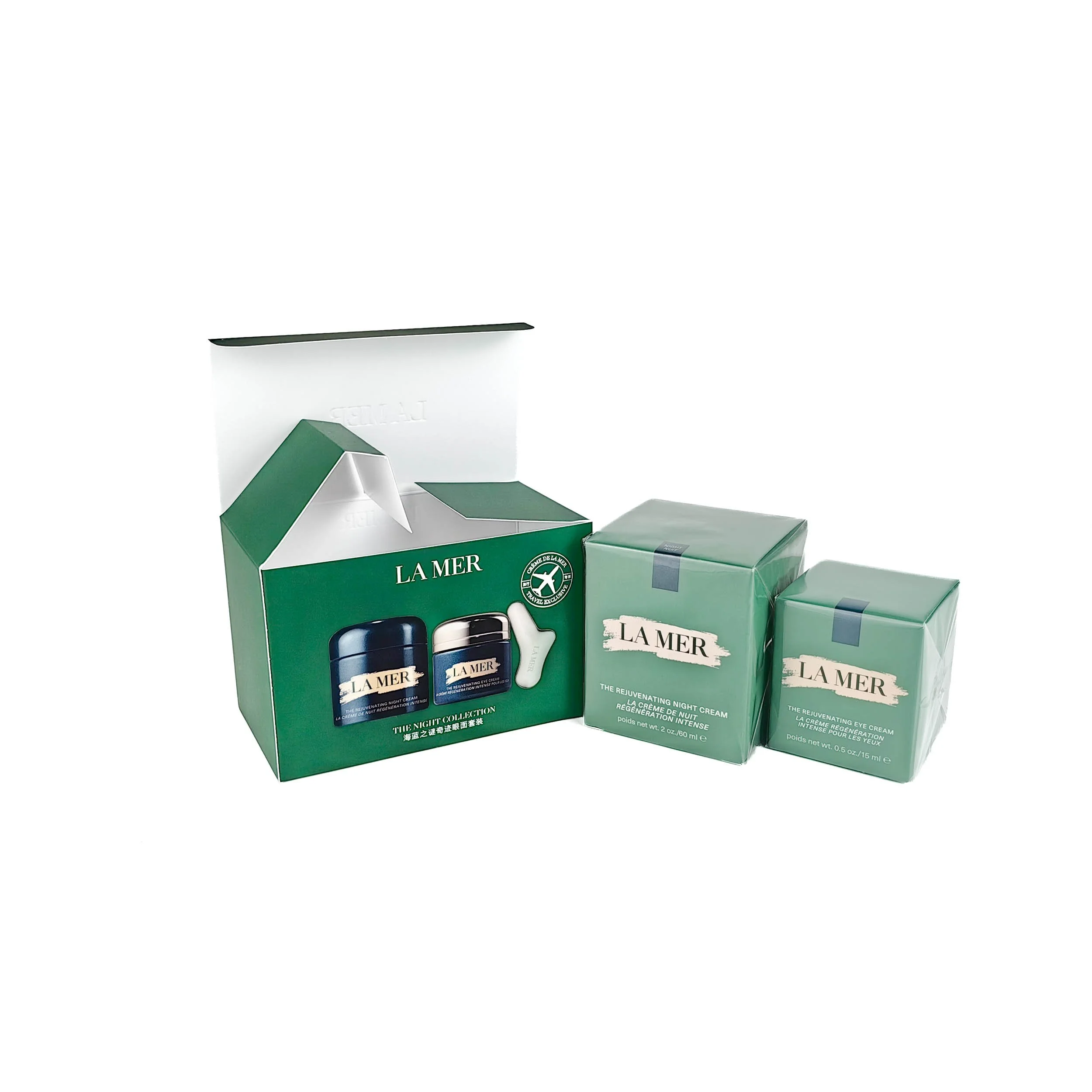 Bundle packaging with integrated flap design for La Mer products