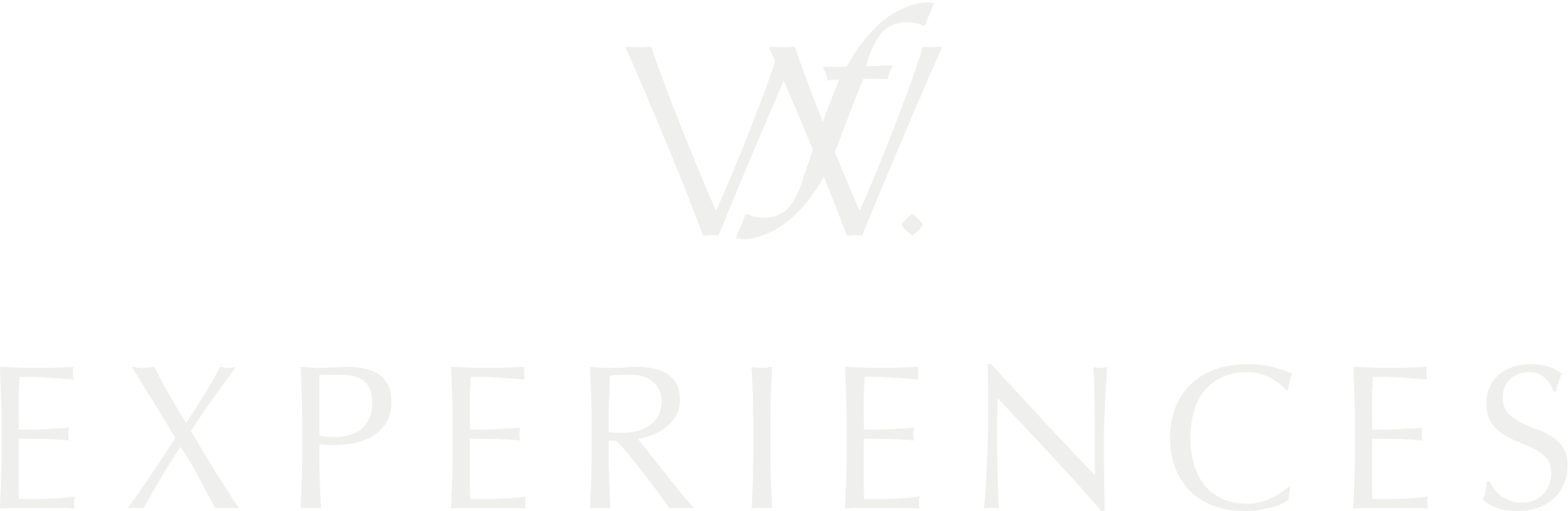 Logo for W.W. Experiences featuring a stylized 'W' symbol above the company name in white text on a black background.