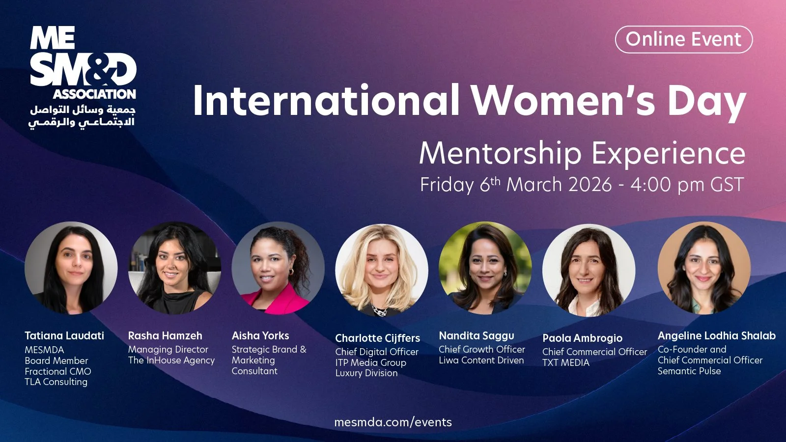 MESMDA International Women’s Day – Mentorship Experience (Virtual)