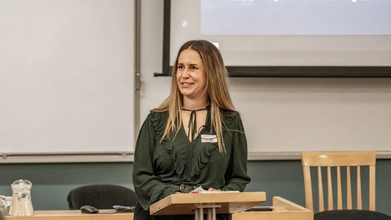 Business professional giving a presentation at the leadership conference hosted by Scale Up Partners in Johannesburg, April 2025