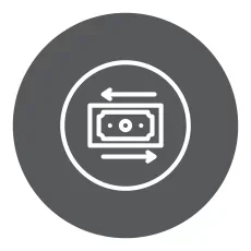 Icon representing improved cash flow and financial performance