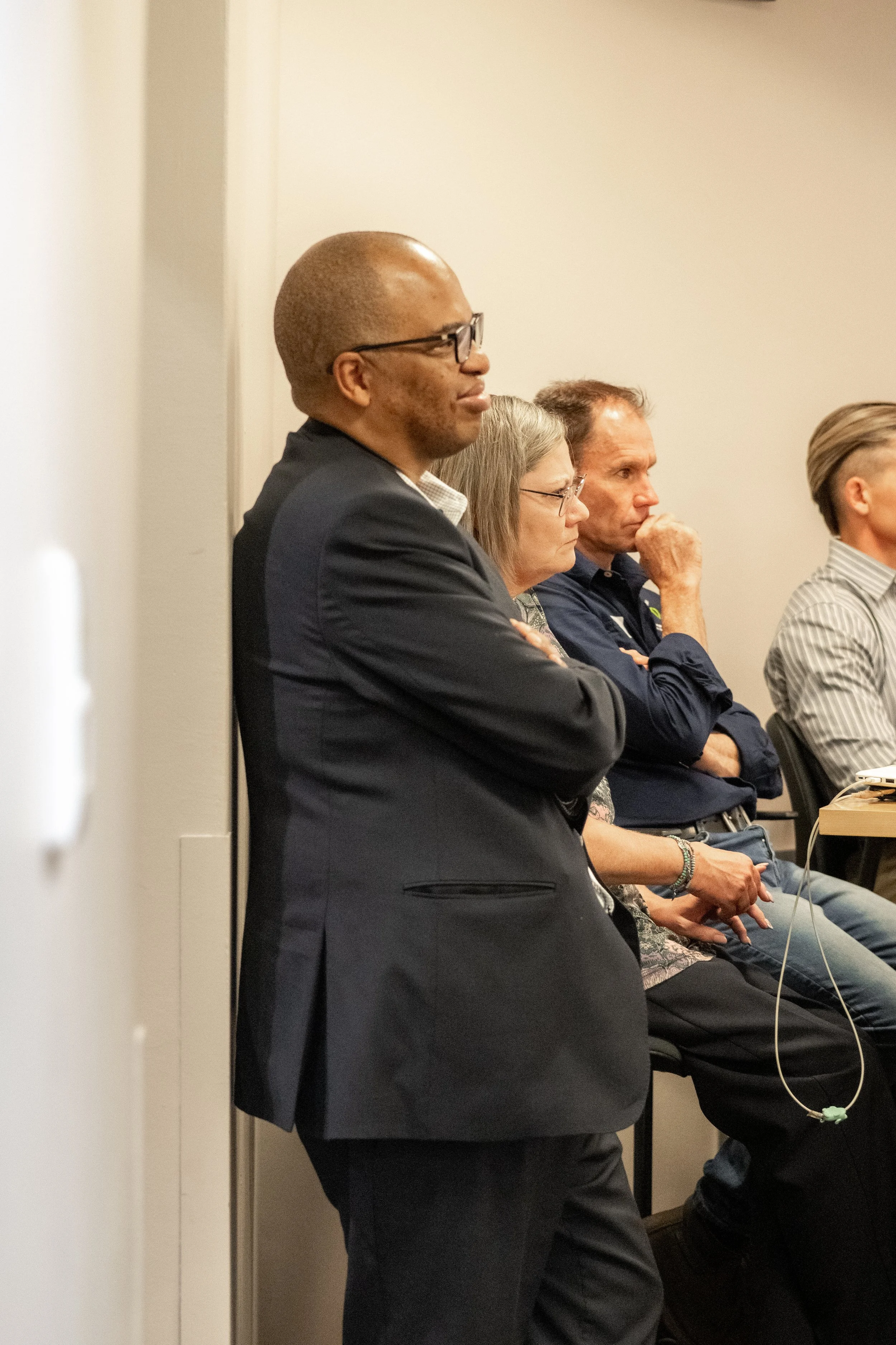 Audience listening to speakers at a Scale Up Partners conference in Johannesburg, April 2025