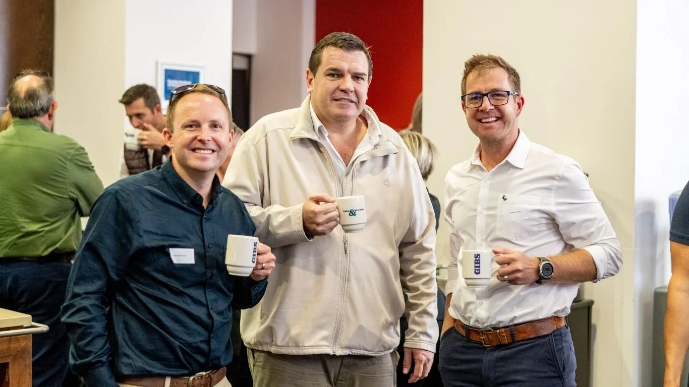 Business professionals socialising at the Scale Up Partners leadership conference in Johannesburg, April 2025