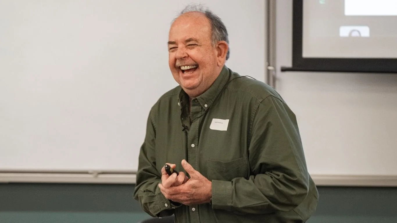 Businessman presenting a Scale Up Choice presentation at the Scale Up Partners conference held in Johannesburg, April 2025