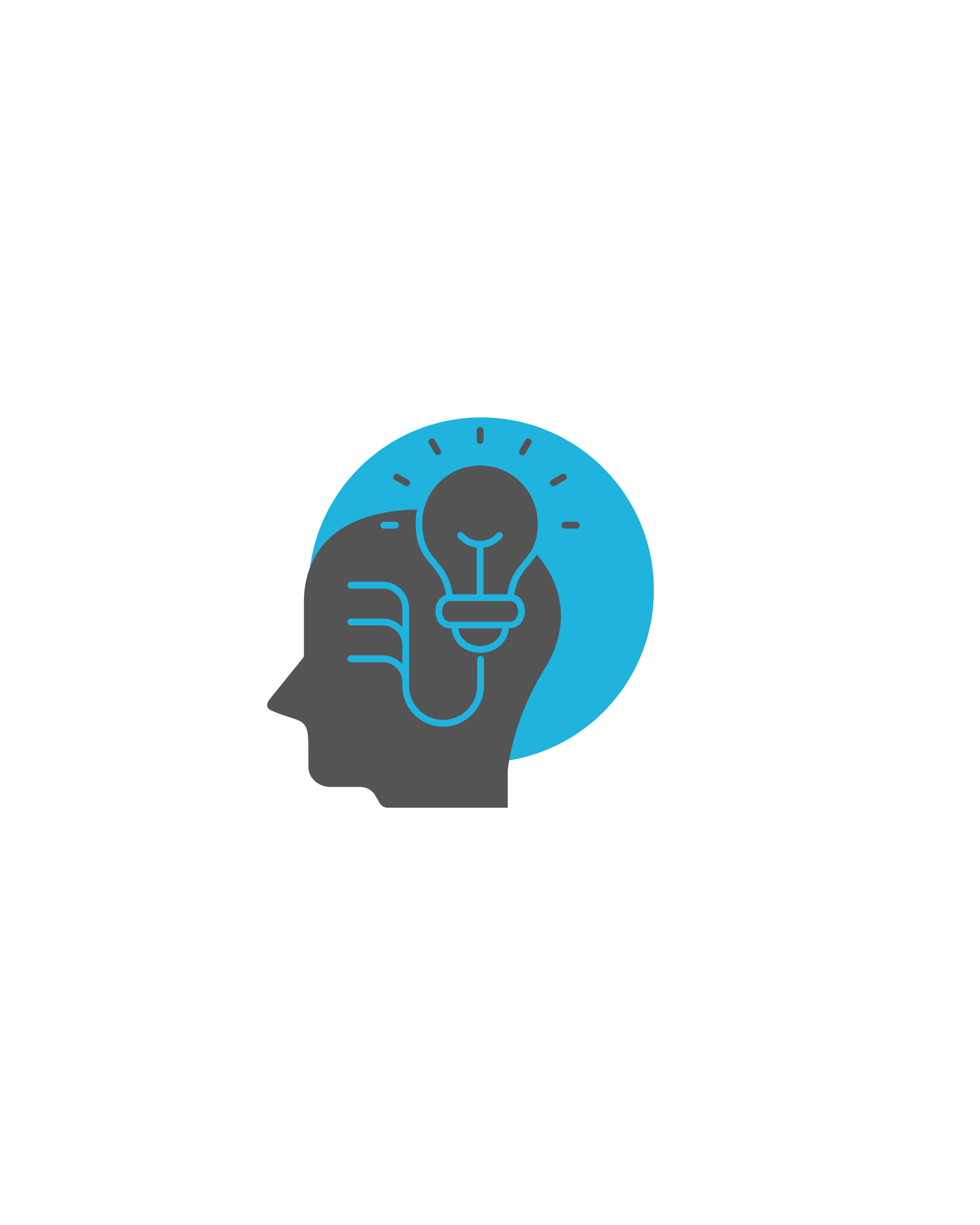 Illustration of a human head silhouette with a lightbulb symbolising strategic ideas and business innovation by Scale Up Partners.