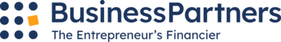 Business Partners logo with the tagline 'The Entrepreneur's Financialer' in blue text.