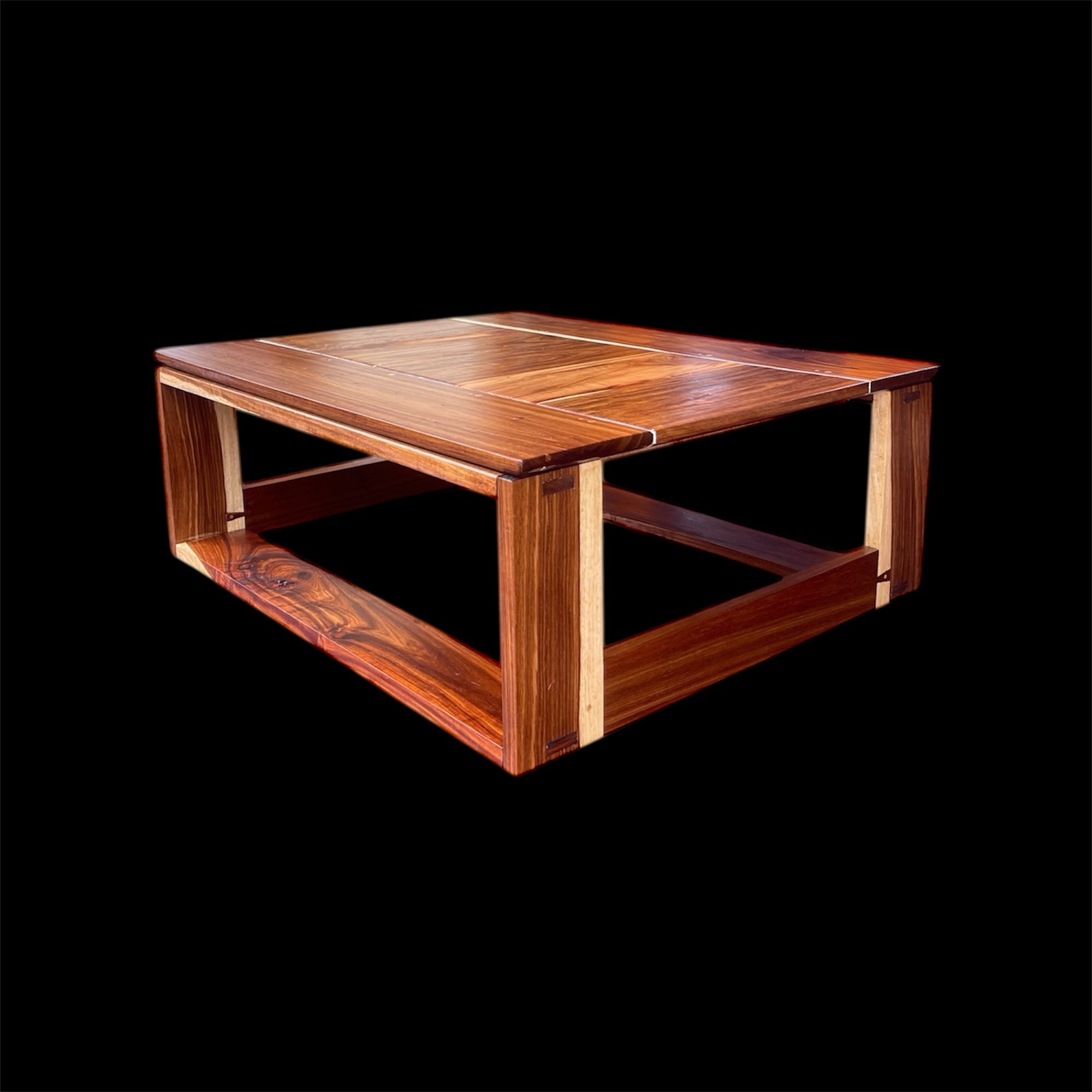 African teak or kiaat coffee table designed and finished for outdoors