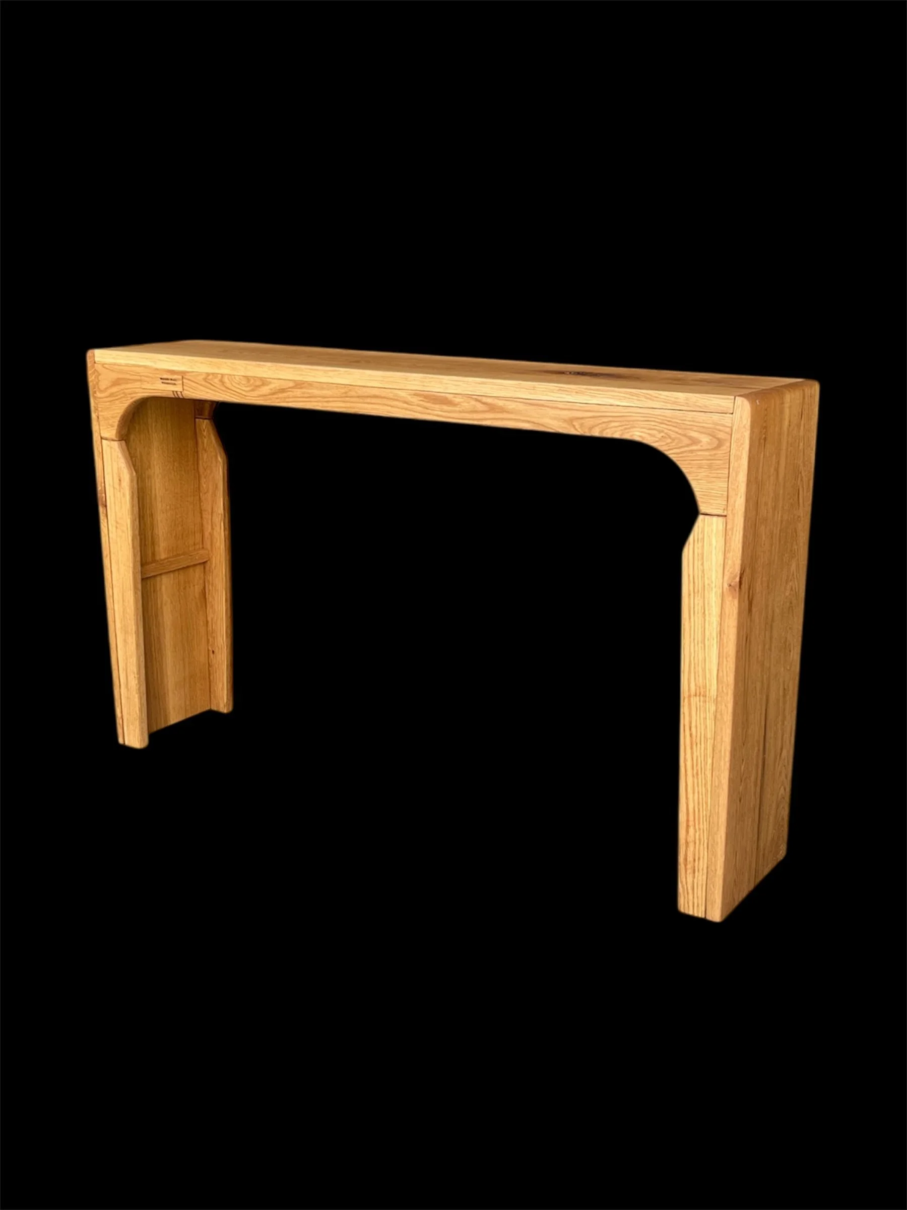 Custom white oak hallway table