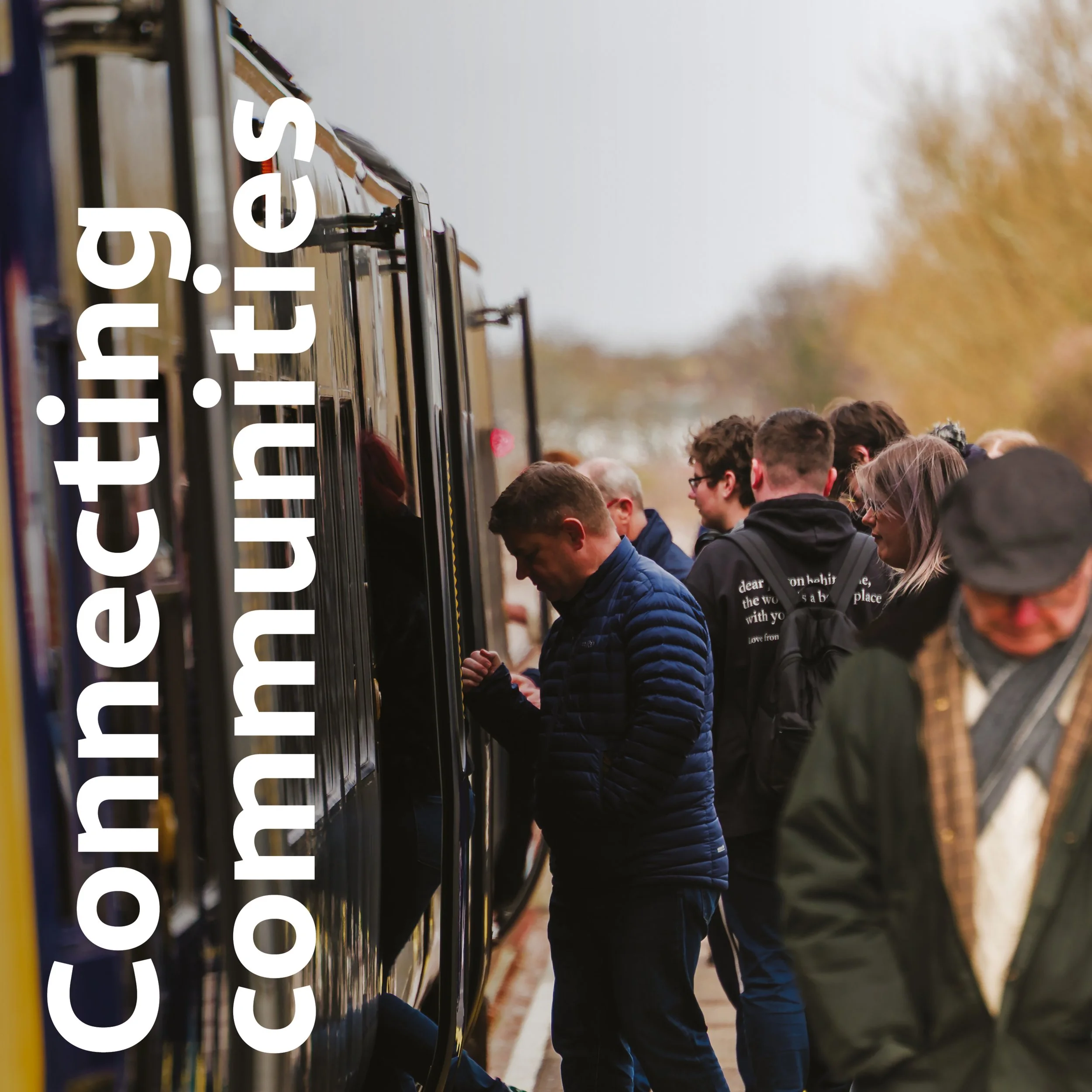 Commuters boarding the Newcastle Metro